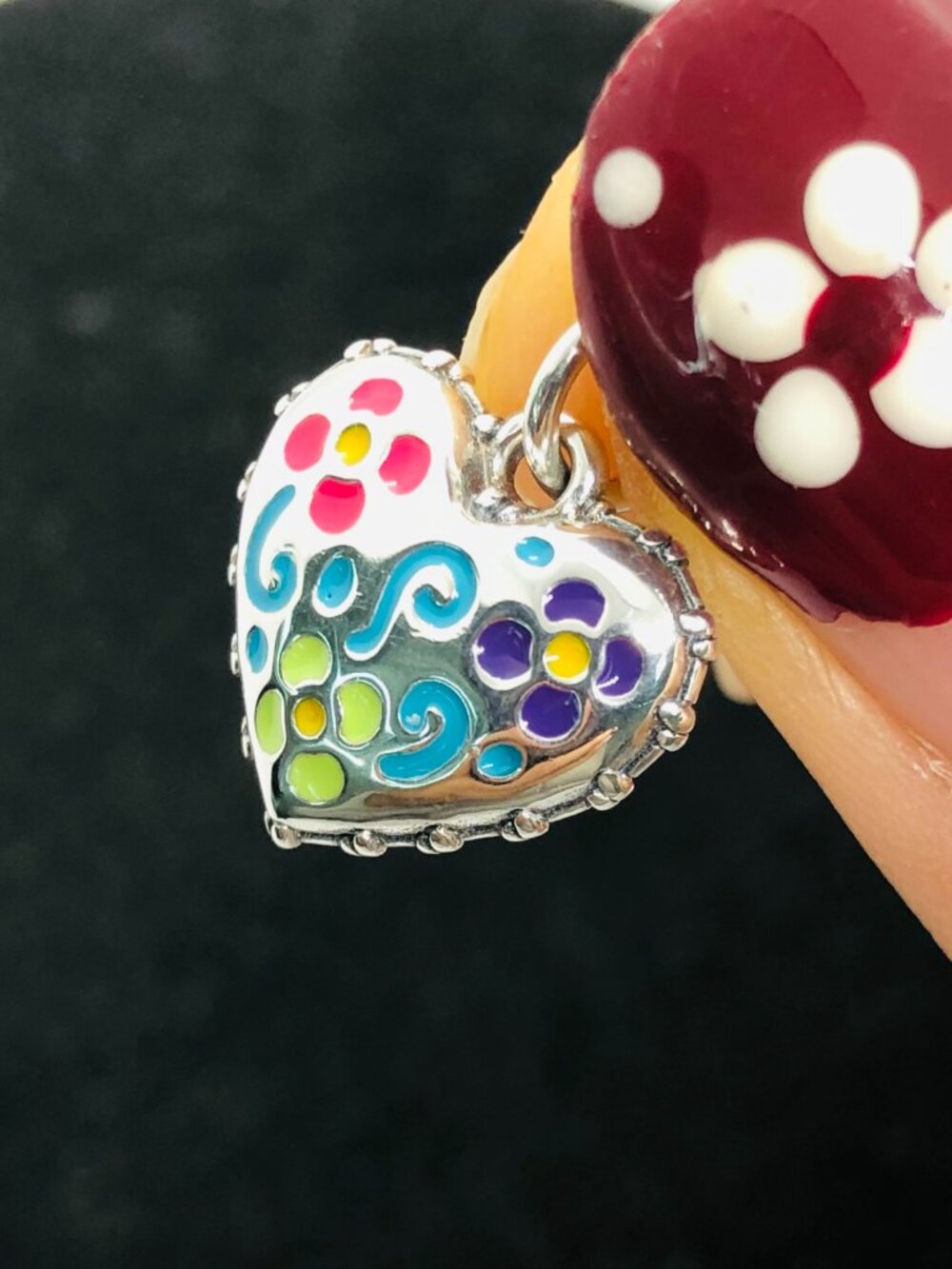 James Avery Enamel Consuela Heart Charm - Picture 6 of 6